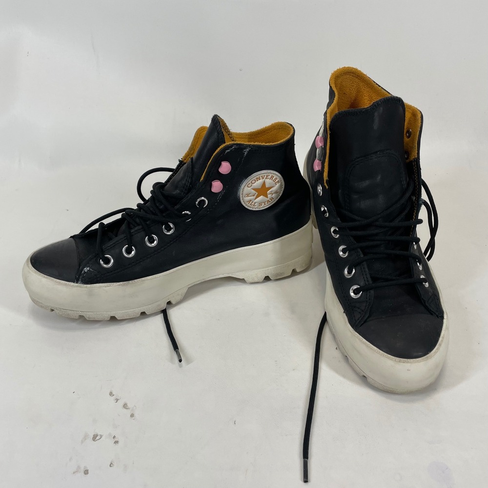 Converse All Star Lugged Winter GORE-TEX Black Leather Boots Womens 10